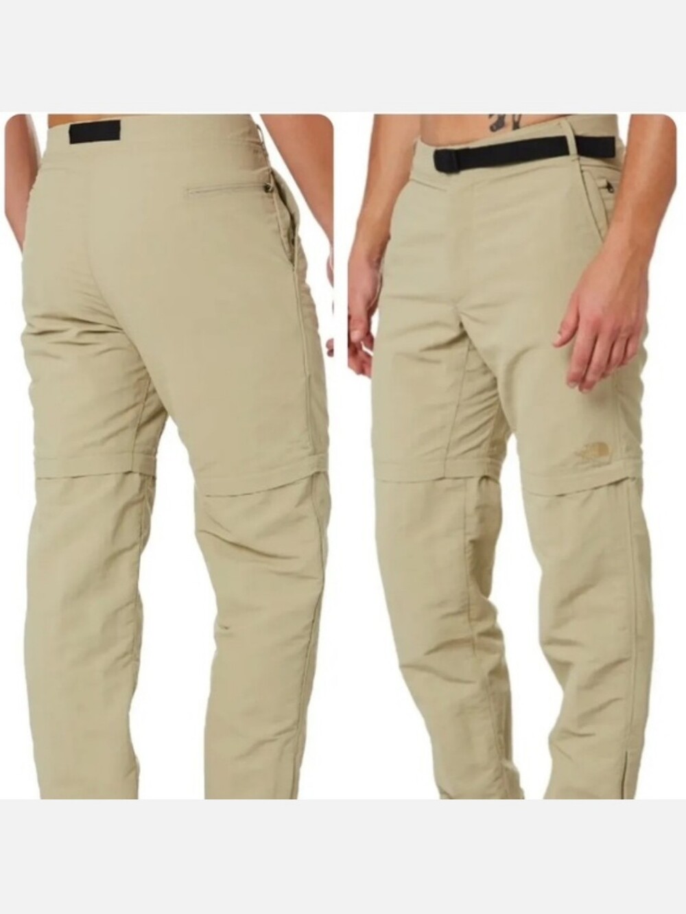 North Face Men's Tan Paramount Convertible Pants, Size 38 X 30